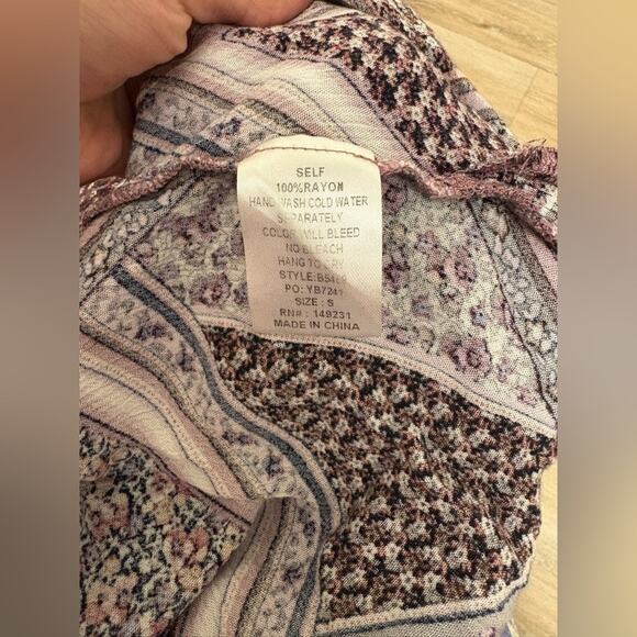 Kori Women's Purple Floral Bohemian Sleeveless Wide Leg Loose Fit Jumpsuit Small - Picture 9 of 9